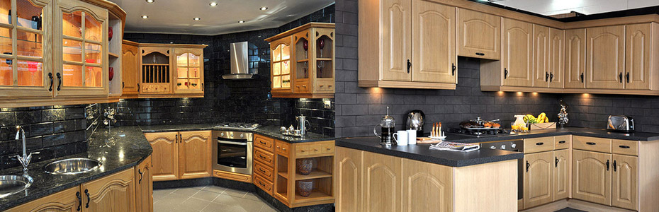 Kitchen Cabinet 001 Tủ bếp gỗ Sồi Nga – TBB006