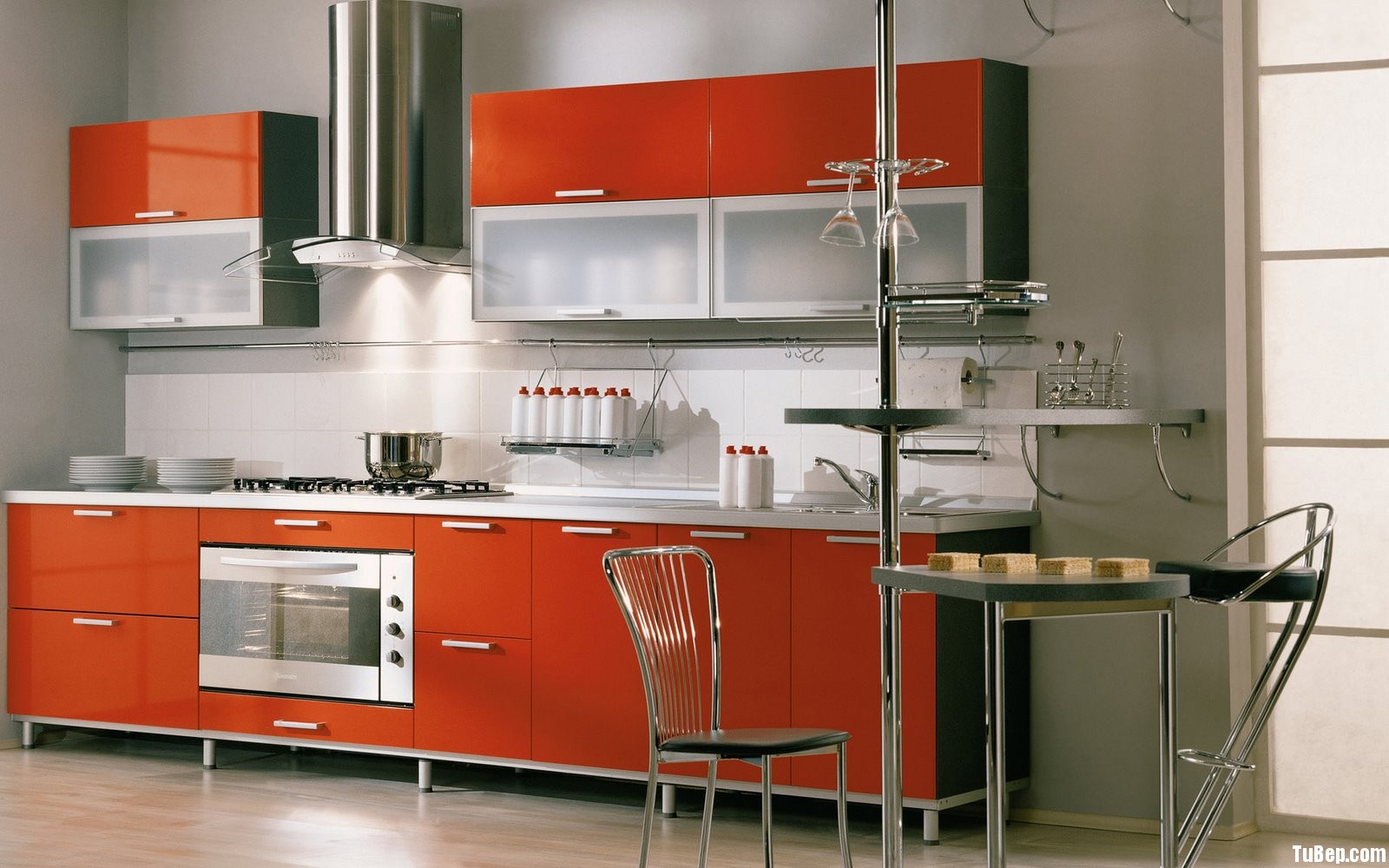 fabulous plan for luxurious and elegant kitchen design colors Tủ bếp gỗ Laminate chữ L TBT0070