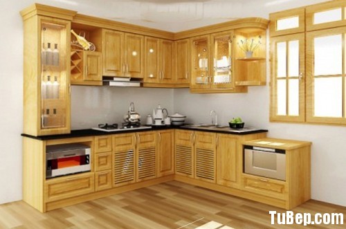 2607 1 Tủ bếp gỗ tự nhiên Sồi Nga – TBB403