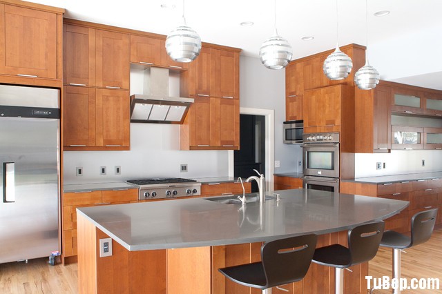 modern kitchen cabinets 12 Tủ bếp gỗ tự nhiên chữ I có đảo TBT0564