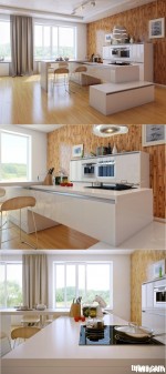 Tủ bếp gỗ Acrylic TBT0046
