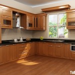 Tủ bếp gỗ Dổi – TBB404