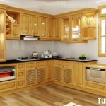 Tủ bếp gỗ tự nhiên Sồi Nga – TBB403