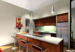 Tủ bếp Laminate màu vân gỗ – TBB0574