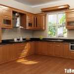 Tủ bếp gỗ Sồi Nga – TBB514