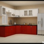 Tủ bếp gỗ Acrylic chữ L màu sắc trẻ trung – TBB683