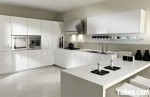 Tủ bếp Acrylic màu trắng chữ U TBT0664