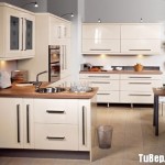 Tủ bếp Acrylic màu trắng chữ U   TBB741