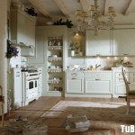 Tủ bếp gỗ Sồi sơn men trắng chữ L   TBB0975