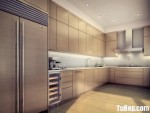 Tủ bếp Laminate màu vân gỗ chữ L – TBB0859