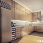 Tủ bếp Laminate màu vân gỗ chữ L   TBB0859