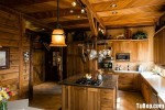 Tủ bếp gỗ Ash có đảo – TBN1576