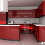 Tủ bếp Acrylic màu đỏ, chữ G   TBB 1172