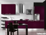 Tủ bếp Acrylic màu tím chữ I – TBB 1269