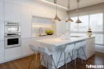 Tủ bếp Melamin tinh khôi màu trắng – TBN2261