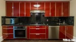 Tủ bếp Acrylic màu đỏ tinh tế ấn tượng– TBN3029