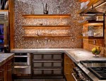 Những mẫu backsplash nhà bếp đẹp mang sắc màu metallic