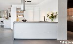 Tủ bếp Melamine màu trắng tinh khôi hiện đại – TBN4197