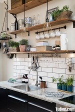 Tủ bếp Laminate thiết kế nhỏ xinh xắn  – TBN4497