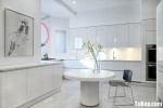 Tủ bếp phong cách hiện đại Acrylic màu trắng bóng gương – TBB 2463