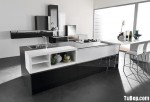 Tủ bếp Acrylic cá tính thiết kế hiện đại tông màu trắng đen tương phản – TBN4538