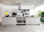 Tủ bếp Acrylic bóng gương màu trắng thanh lịch– TBN4759
