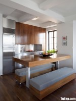 Tủ bếp gỗ Laminate chữ I thiết kế phù hợp với căn hộ nhỏ – TBT2745
