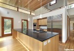 Tủ bếp Laminate màu vân gỗ dạng chữ I hiện đại – TBB3323