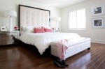 Phòng ngủ sang trọng hơn với những mẫu giường màu trắng