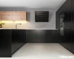 Tủ bếp gỗ Laminate màu đen sang trọng huyền bí – TBT3519