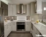 Tủ bếp Acrylic dạng chữ U bóng gương sang trọng – TBB4060