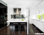 Tủ bếp gỗ Acrylic sự kết hợp màu đen và trắng sang trọng – TBT3562