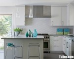 Tủ bếp gỗ Laminate màu trắng trang nhã tinh tế – TBT3556