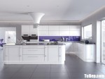 Tủ bếp Acrylic màu trắng bóng gương phong cách hiện đại – TBB4130