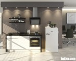 Tủ bếp gỗ Acrylic thiết kế tiện dụng cho không gian hẹp – TBT3660