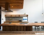 Tủ bếp gỗ Laminate chữ I thiết kế hiện đại – TBT3662