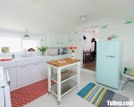 Tủ bếp gỗ Acrylic màu trắng đơn giản – TBT3788