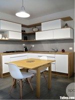 Tủ bếp gỗ Acrylic thiết kế đơn giản tiện dụng – TBT3174
