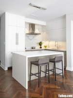 Tủ bếp gỗ Acrylic màu trắng sang trọng tinh tế – TBT3132