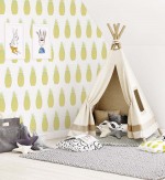 Trang trí phòng ngủ trẻ em cực đáng yêu bằng giấy dán tường