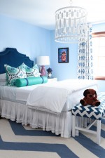 Phòng ngủ đẹp quyến rũ và lôi cuốn với gam màu xanh