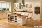 Tủ bếp gỗ Tần Bì chữ L sơn men thiết kế đơn giản nhưng không kém phần sang trọng – TBB4472