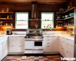Tủ bếp gỗ Acrylic chữ U đơn giản tiện dụng – TBT3239
