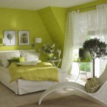 Phòng ngủ đẹp nhẹ nhàng và tươi mát với gam màu xanh