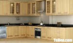 Tủ bếp gỗ Tần Bì tự nhiên chữ L sơn PU sang trọng – TBB4575