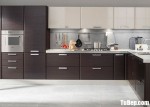 Tủ bếp chất liệu Laminate kết hợp bàn đảo cho không gian bếp rộng – TBN8036