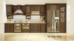 Tủ bếp gỗ Óc Chó tự nhiên chữ I đẳng cấp sang trọng – TBB5109