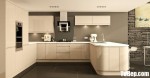 Tủ bếp Acrylic bóng gương dạng chữ U phong cách hiện đại – TBB5158